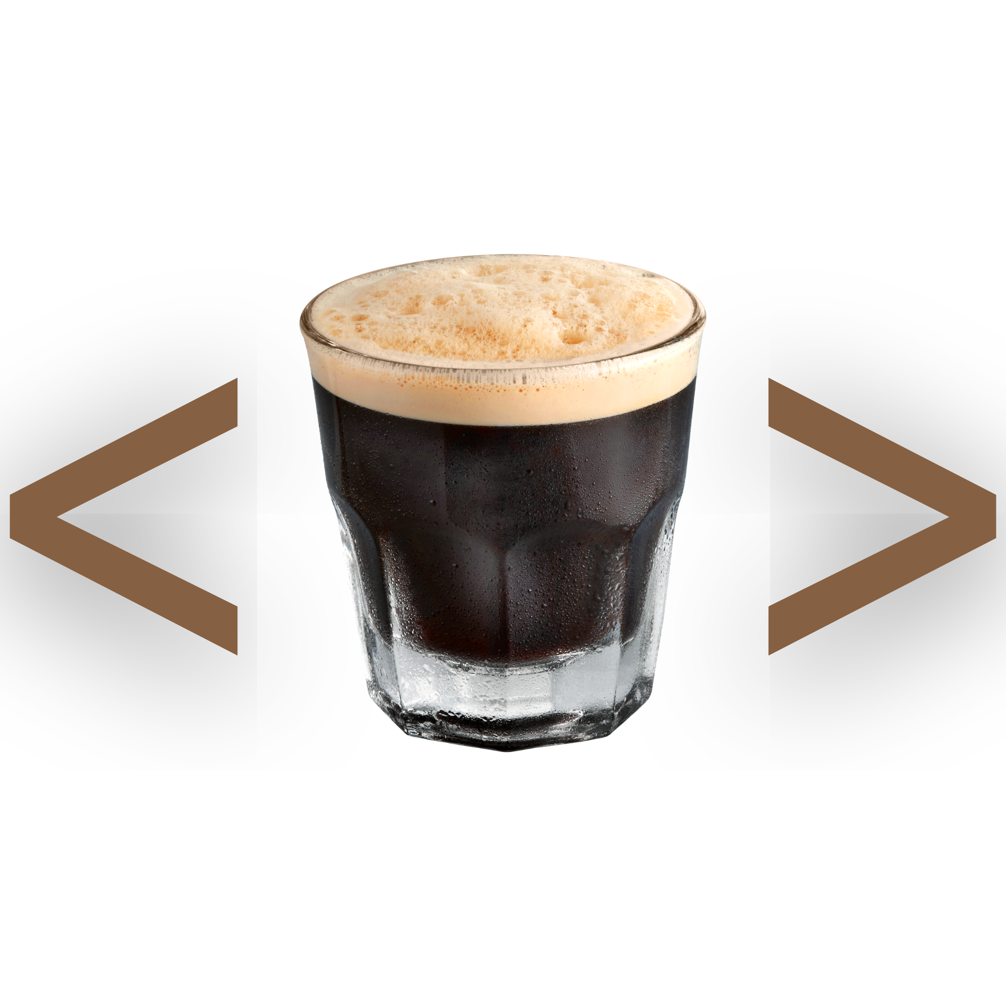 A dark, intense shot of espresso